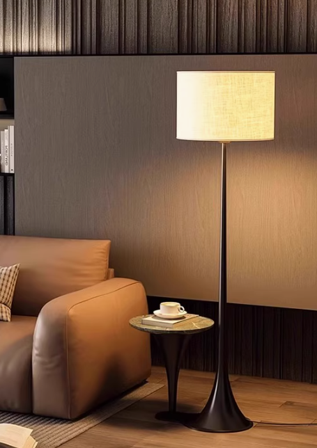 2-in-1 Floor Lamp with Tray Table - Modern Standing Lamp with Side ...